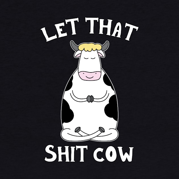 Funny Yoga Cow Meditating Pun Zen Meditation by kindOmagic